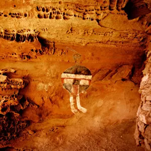 Anasazi Pictograph located in Salt Creek Canyon Canyonlands National Park. One of