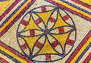 Images Dated 27th January 2023: Ancient 6th Century Crusader mosaic Moses Memorial Church