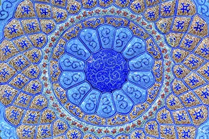 Images Dated 24th November 2016: Ancient Arab Islamic Designs Blue Pottery Madaba Jordan
