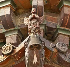 China Prints: Ancient Buddhist Angel Iron Pagoda Buddhist Monument Kaifeng China Built in 1069