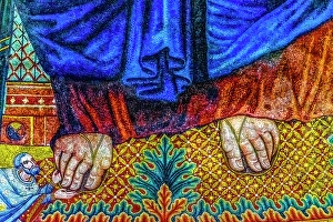 Mosaic Prints: Ancient Jesus Feet mosaic, Papal Basilica of Saint Paul