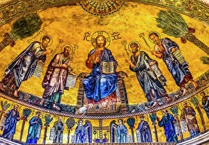 Mosaic Prints: Ancient mosaic, Papal Basilica of Saint Paul