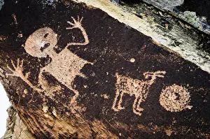 Rock Art Prints: Ancient Native American petroglyphs in Petrified Forest National Park, AZ