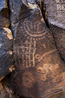 Native American Prints: Ancient petroglyphs seen at Parowan Gap