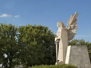 Buenos Aires Prints: Angel at the cemetery entrance by Architect Francisco Salamone built more than 60