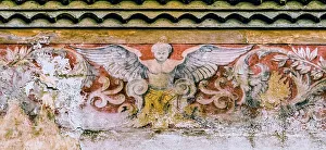 Images Dated 28th October 2022: Angel fresco, Nimes Cathedral, Gard