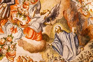 Jesus Prints: Angel Jesus Fresco Sanctuary of Jesus Atotonilco Mexico