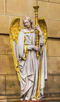 Marseille Prints: Angel statue, Marseille, France. Constructed 1800's