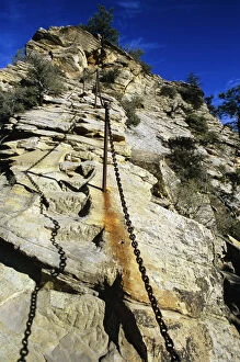 Images Dated 1st September 2006: Angels Landing Trail in Zion National Park Utah