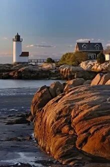 Images Dated 14th October 2007: Annisquam Lighthouse at sunset, Wigwam Point, Ipswitch Bay, near Gloucester, Massachusetts