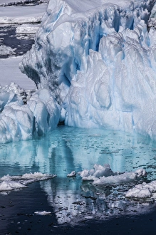 Bottom Prints: Antarcita. Colorful Iceberg and Sea Ice