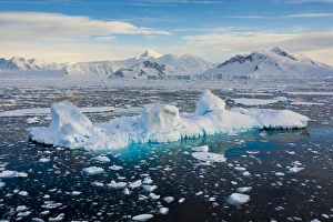 Images Dated 17th February 2014: Antarctica. Antarctic Peninsula. near Adelaide Island. The Gullet. Iceberg and brash ice