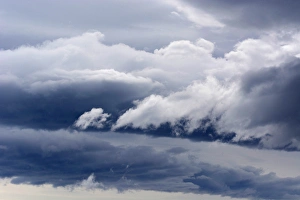 Images Dated 15th February 2014: Antarctica. Antarctic Peninsula. Brown Bluff. Sky of mixed clouds