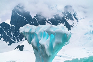 Images Dated 17th April 2024: Antarctica, Cuverville Island. Close-up of iceberg