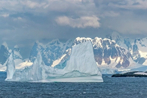 Images Dated 9th August 2024: Antarctica. Landscape with mountains and icebergs