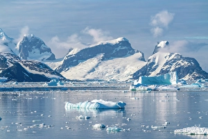 Images Dated 17th April 2024: Antarctica, Port Charcot. Mountain and iceberg landscape