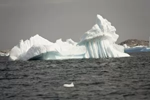 Antarctica. Sculpted ice flow off Pleneau Island