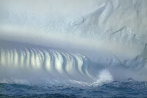 Images Dated 13th August 2020: Antarctica, South Georgia Island, Coopers Bay. Iceberg at sunrise