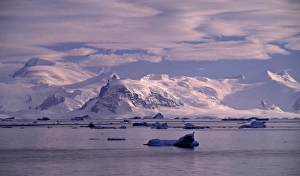Berg Prints: Antarctica, Southern Ocean. Dawn at Antarctica