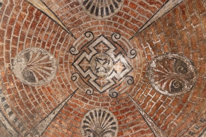 Andalusia Prints: Antequera, Malaga, Andalusia, Spain. Decorated brick dome. (Editorial Use Only)