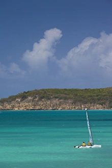 Antigua Prints: Antigua and Barbuda, Antigua, Dickenson Bay, sailing
