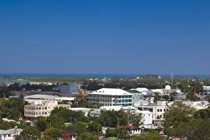 Images Dated 28th March 2012: Antigua and Barbuda, Antigua, St. Johns, elevated city view