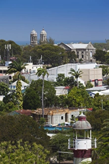 Antigua Prints: Antigua and Barbuda, Antigua, St. Johns, elevated city view