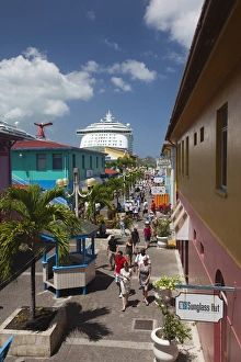 Images Dated 28th March 2012: Antigua and Barbuda, Antigua, St. Johns, Heritage Quay, Cruiseship terminal shopping area
