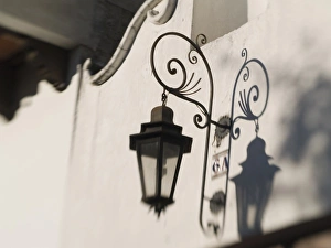 Images Dated 29th December 2006: Antigua, Guatemala: Deatil of a lamp fixture