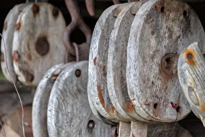 Nautical Prints: Antique block and tackle, Wrangell, Alaska, USA