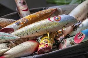 Jim Engelbrecht Prints: Antique fishing lure, Wrangell, Alaska, USA