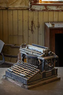Gold Rush Prints: Antique typewriter, Bodie State Historic Park, California