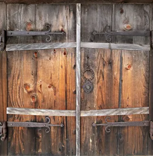 Betty Sederquist Prints: This antique wooden door shows craftsmanship at Fort Ross State Historic Park