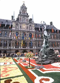 Images Dated 28th March 2005: Antwerp Town Hall Stadhuis, 1564 Tapis de Fleurs Festival