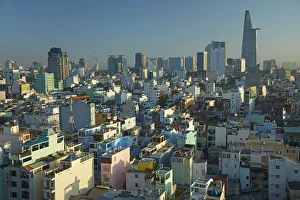 Prints of Apartments and Bitexco Financial Tower, District One, Ho Chi Minh City (Saigon), Vietnam Images Dated 2018 June: Apartments and Bitexco Financial Tower, District One, Ho Chi Minh City (Saigon), Vietnam