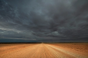 Cloudy Prints: Approaching storm, Strzelecki Track, Australia