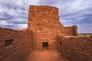 Approaching storm over Wukoki Ruin, Wupatki National Monument, Arizona