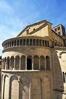 Romanesque Prints: Apse of Pieve of Santa Maria, Piazza Vasari, Arezzo, Tuscany, Italy