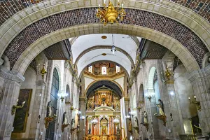 Arch entrance Basilica Altar Santo Domingo Church, Mexico City, Mexico Arch entrance Basilica Altar Santo Domingo Church, Mexico City, Mexico