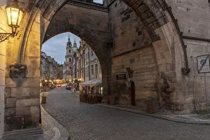 Images Dated 22nd May 2020: Arch of Lesser Town Bridge Tower on Charles Bridge with St