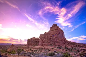 Images Dated 12th August 2021: Arches National Park evening light. USA, Utah