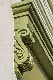 Art Deco Prints: Architectural detail on the Clarendon building, Old Sacramento Historic Center, Sacramento