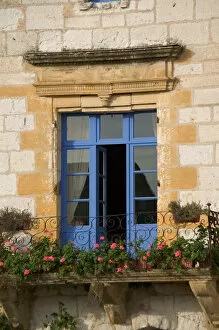 Architecture detail, Place des Corniers, Montpazier, Dordogne, Perigord, France