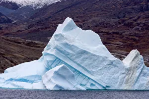 Greenland Prints: Arctic, Greenland, angles, blue, cold, ice, iceberg, lines, melting, mountain, Greenland