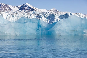 Images Dated 14th July 2014: Arctic, Norway, Svalbard, Spitsbergen, Monaco Glacier, Ice at the base of the Monaco