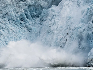 Norway Collection: Arctic Ocean, Norway, Svalbard. Calving glacier
