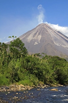 Arenal Prints: Arenal Volcano and fresh water stream near La Fortuna, San Carlos, Costa Rica