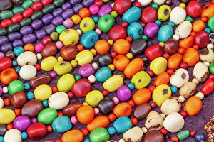 Ornamentation Prints: Argentina, Buenos Aires. Colorful beads