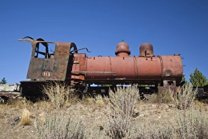 Chubut Province Prints: Argentina, Chubut Province, El Maiten. Narrow gauge steam locomotive museum