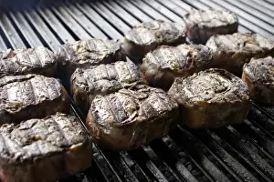 Hungry Prints: Argentina, El Calafate. Parrillada (mixed grilled meat) on the grill at the Restaurante La Usina